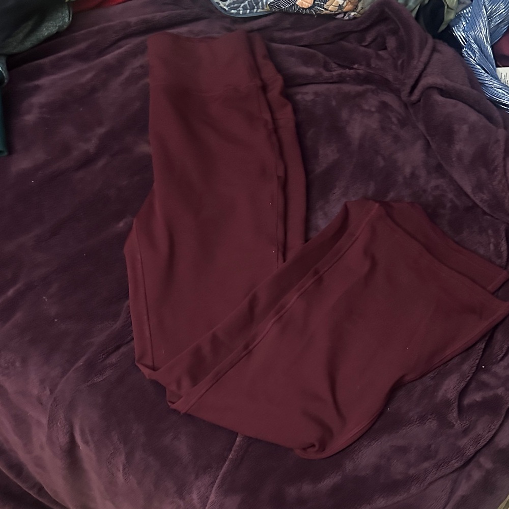POP Fit Burgundy Leggings Flare